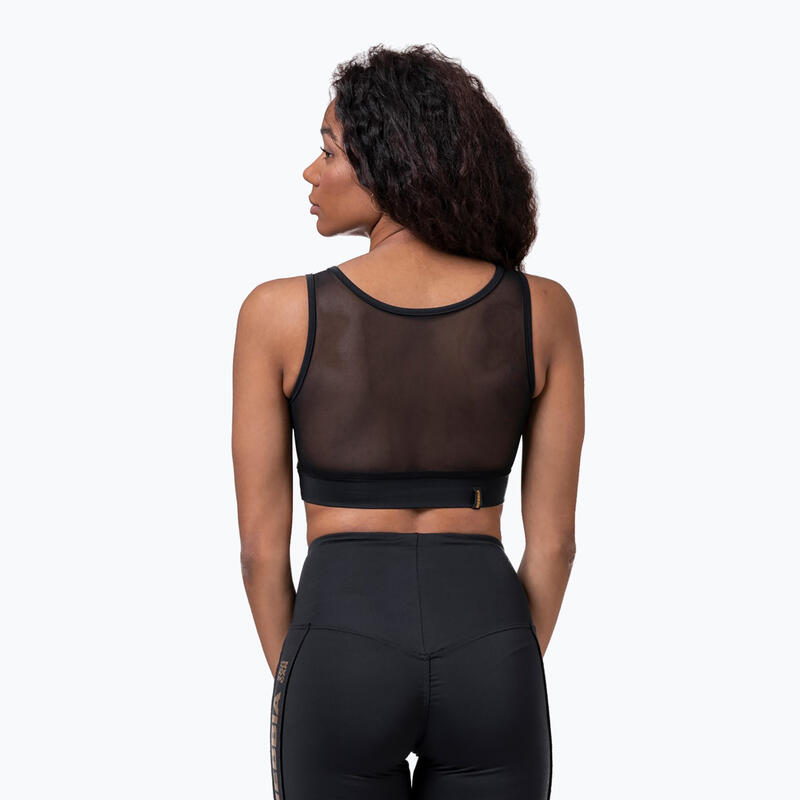 NEBBIA Gold Mesh Mini Top trainingsbeha