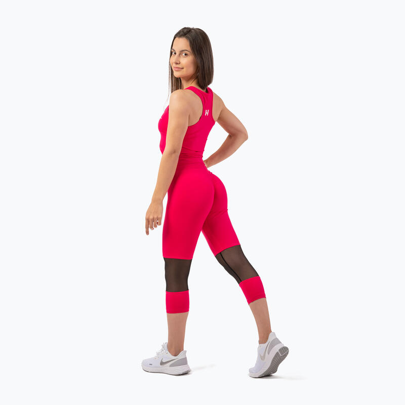 Colanți Fitness Femei Sporty High-Waist 3/4 Roz