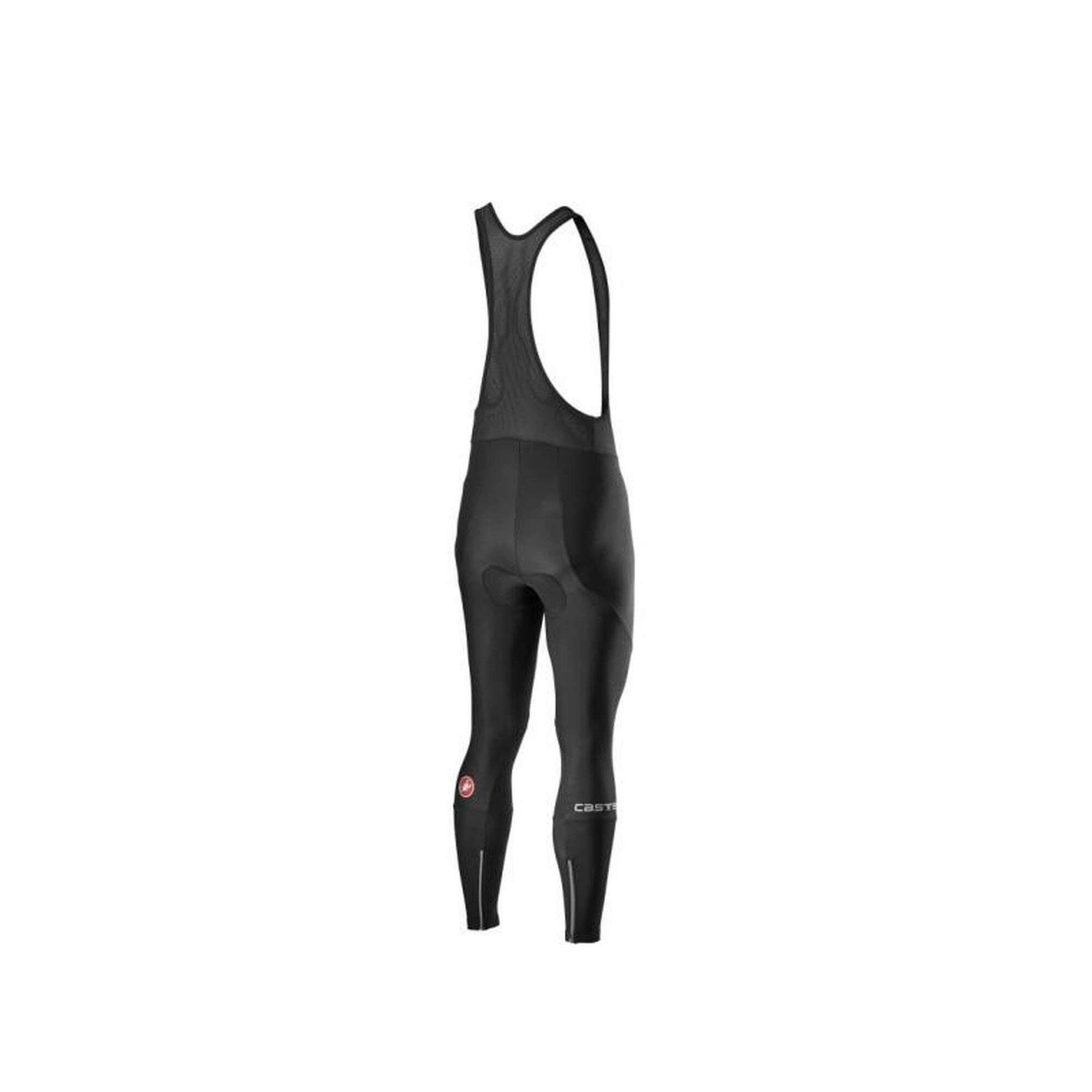 Pantaloni lungi ciclism pentru barbati cu bretele Entrata bibtights - negru