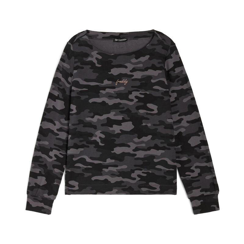 Felpa girocollo da donna in french terry modal camouflage