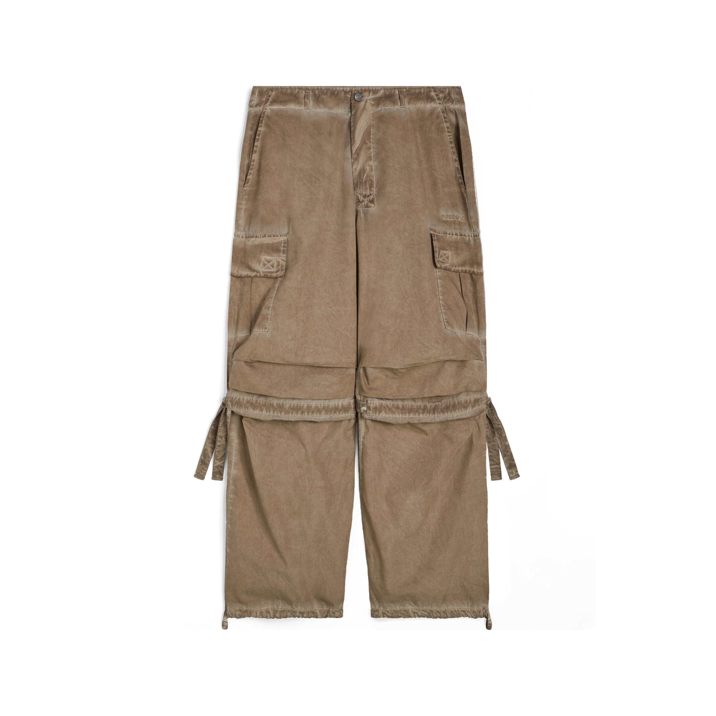 FREDDY Pantaloni cargo da donna in tessuto popeline effetto used
