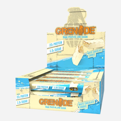 GRENADE Grenade Protein Bar (12x60g) White Chocolate Cookie - Repen - Eiwit Repen
