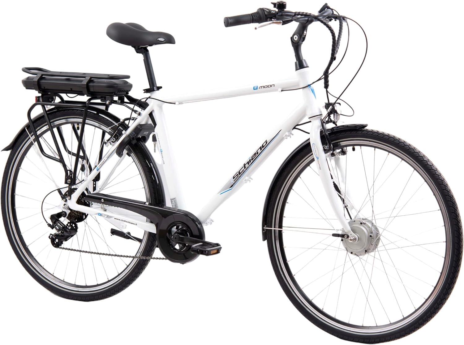 Bicicleta de cidade elétrica e-moon 28", quadro de alumínio, forquilha rígida