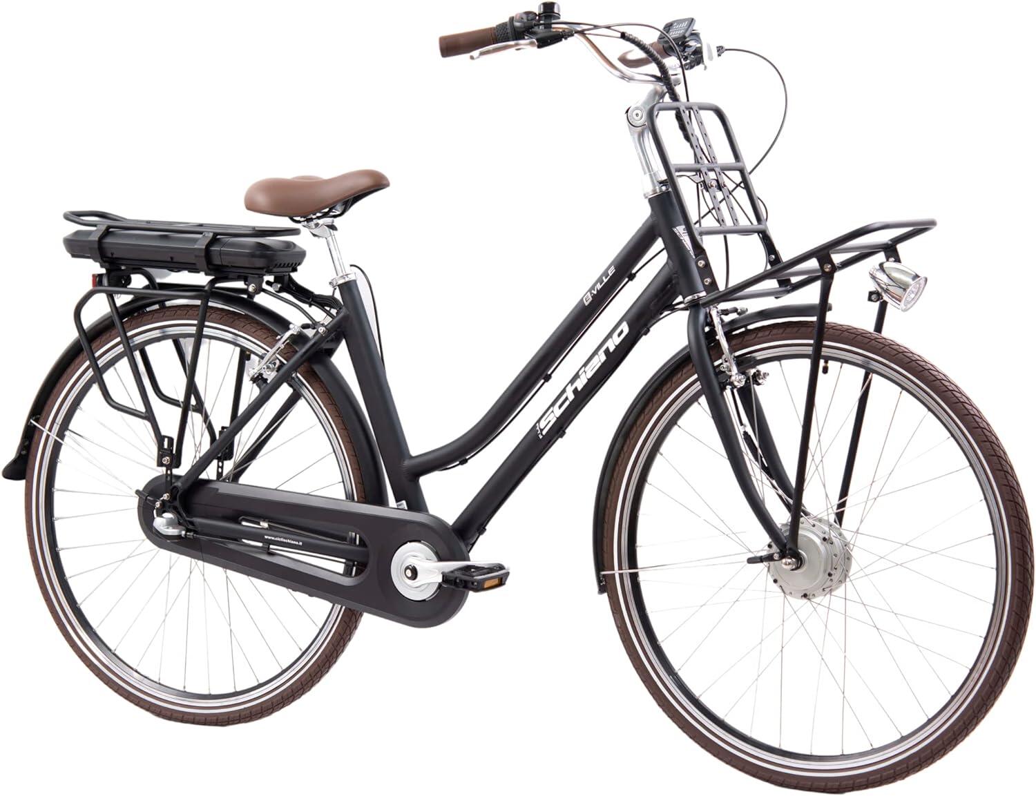 F.LLI SCHIANO E-Ville 28 stadsfiets, trapondersteuning, aluminum, stijf