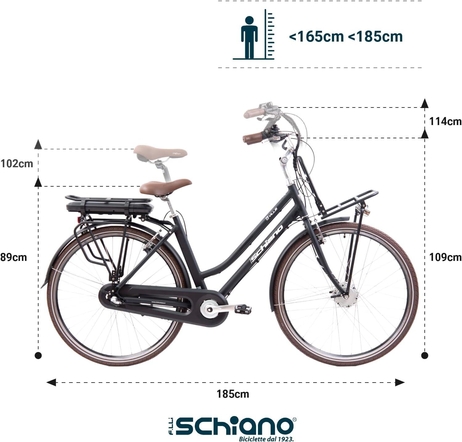 E-Ville 28 city bike, a pedalata assistita, telaio in alluminio, rigida 6/6