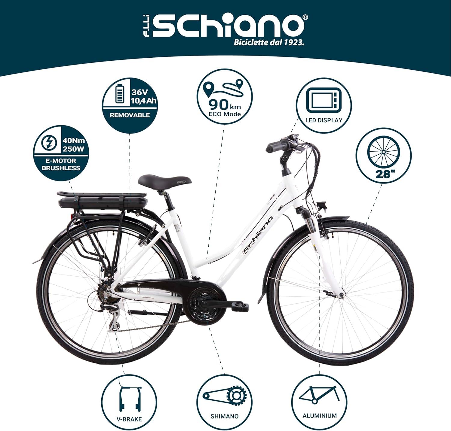 E- Ride 28 Trekking bike, telaio in alluminio, forcella ammortizzata 4/5