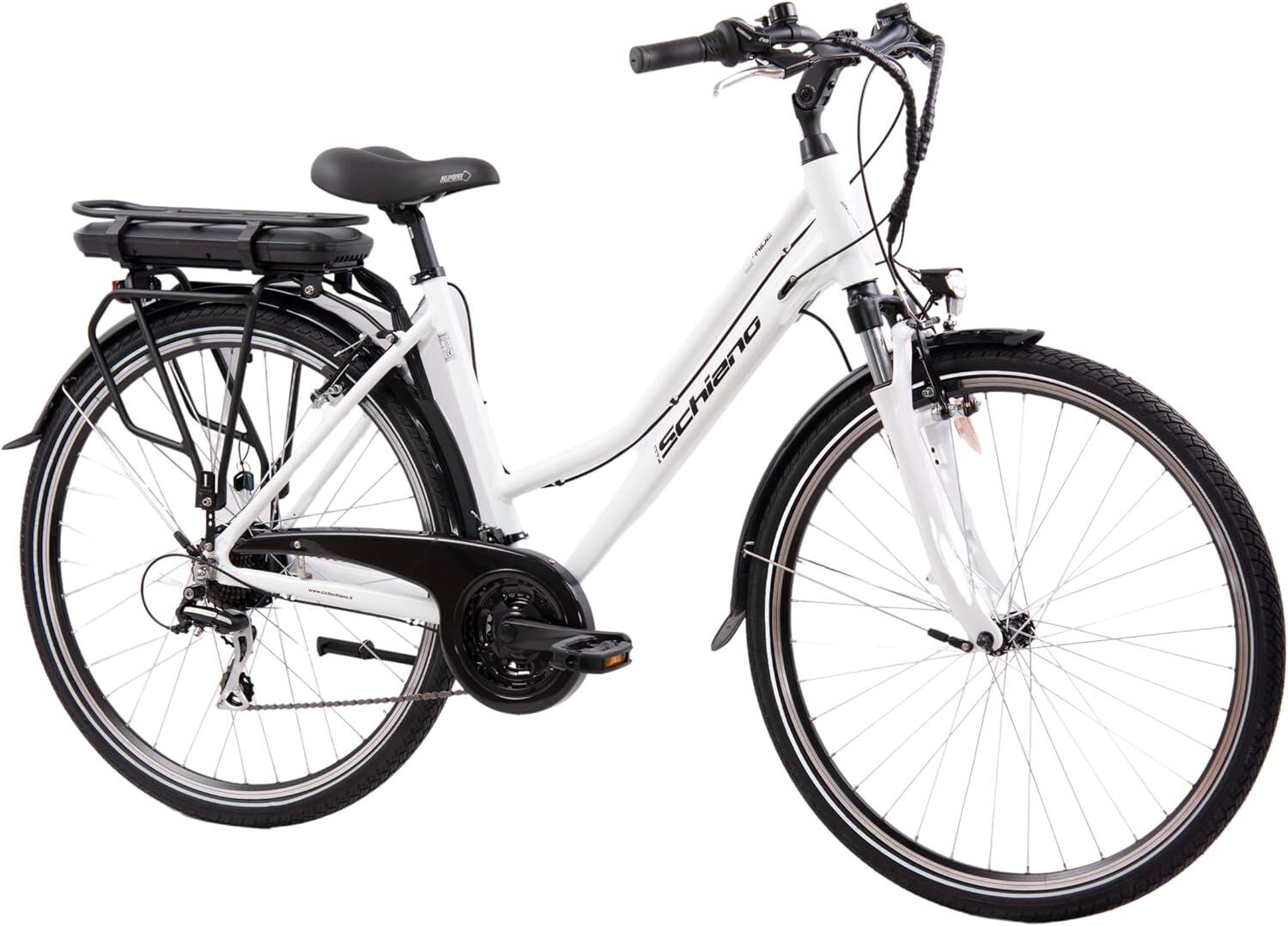 F.LLI SCHIANO E- Ride 28 Bicicleta de trekking, cuadro de aluminio, horquilla de suspensión