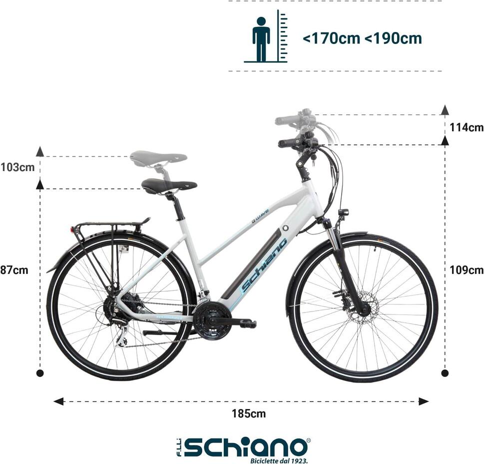 Rower elektryczny trekking wspomagany pedałami E-Wave 28 aluminiowy amortyzowany
