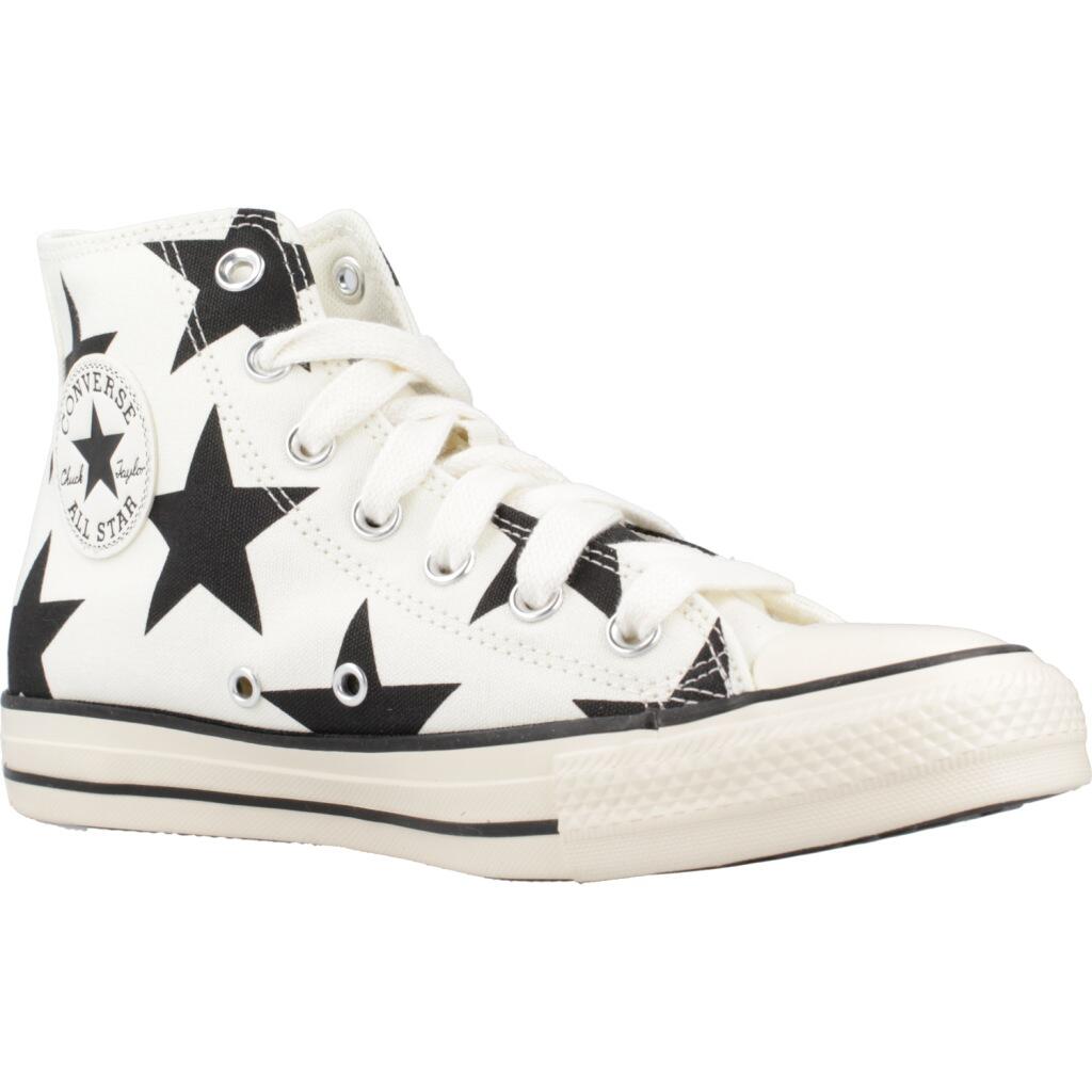 Baskets Converse Modèle Chuck Taylor All Star Large Stars Couleur Blanc 5/5
