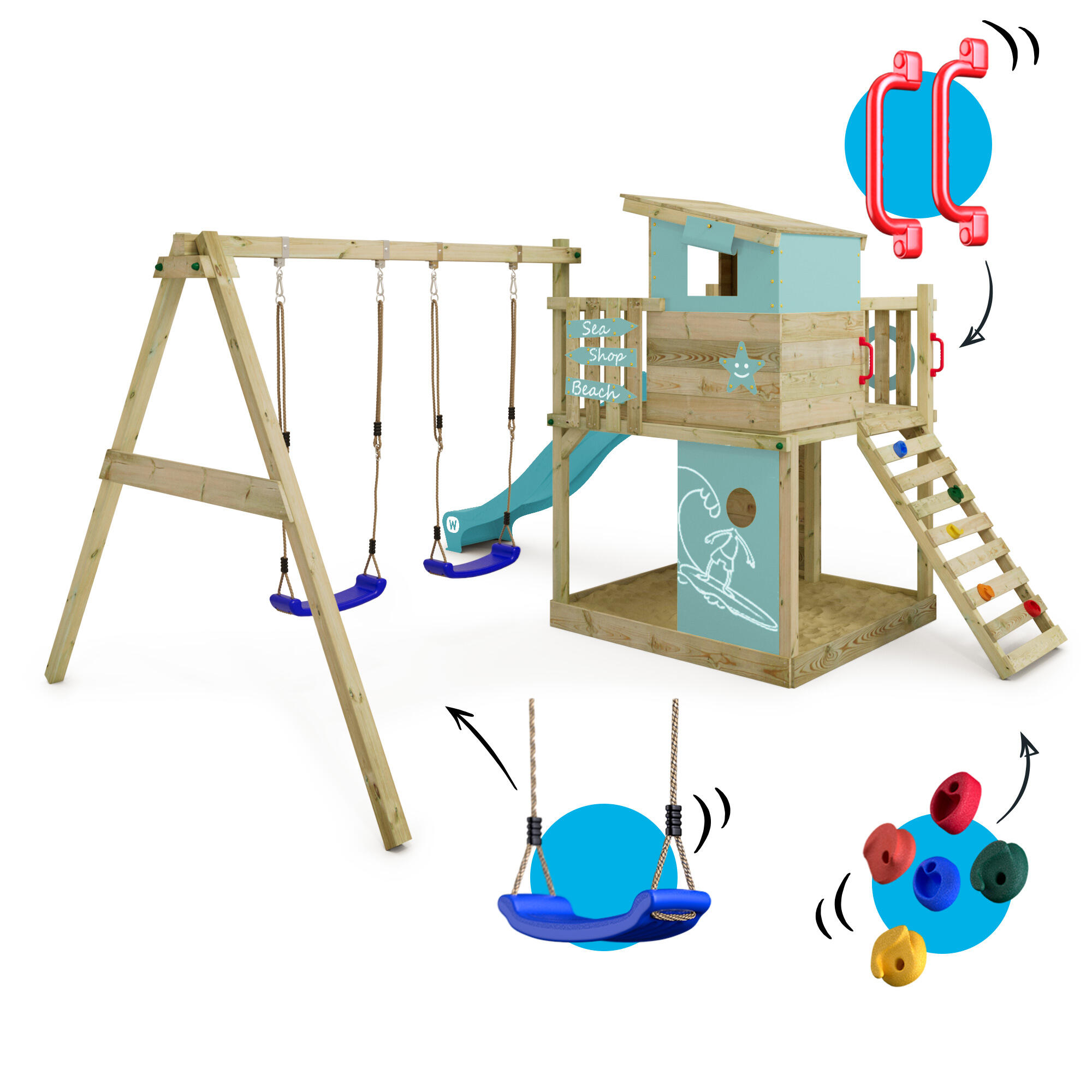 Estructura de juego para jardín Wickey Smart Camp 5/7