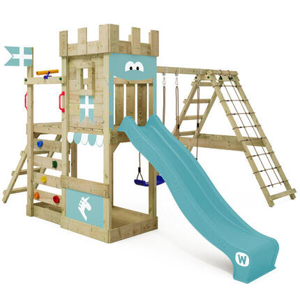DragonFlyer speeltoren met schommel & blauwe glijbaan