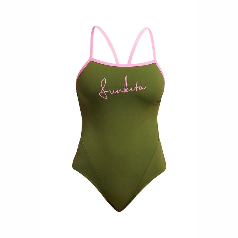 Maillot de bain une pièce à bretelle unique pour Femmes Funkita en Glamo Camo