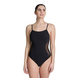 Maillot de bain Arena Mesh Panels Noir Femme