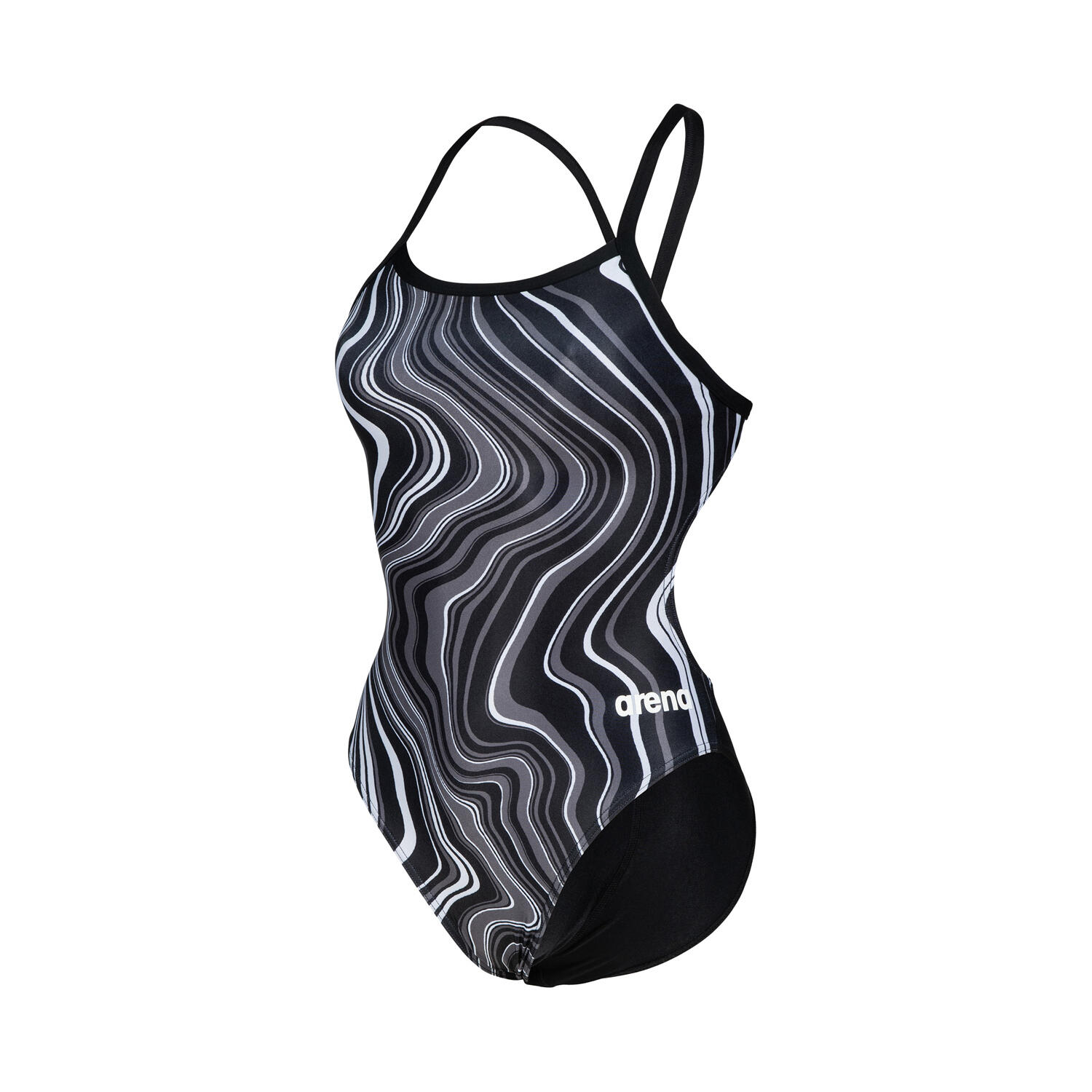 Arena Marbled Challenge Back Swimsuit - Black/Multi 1/5