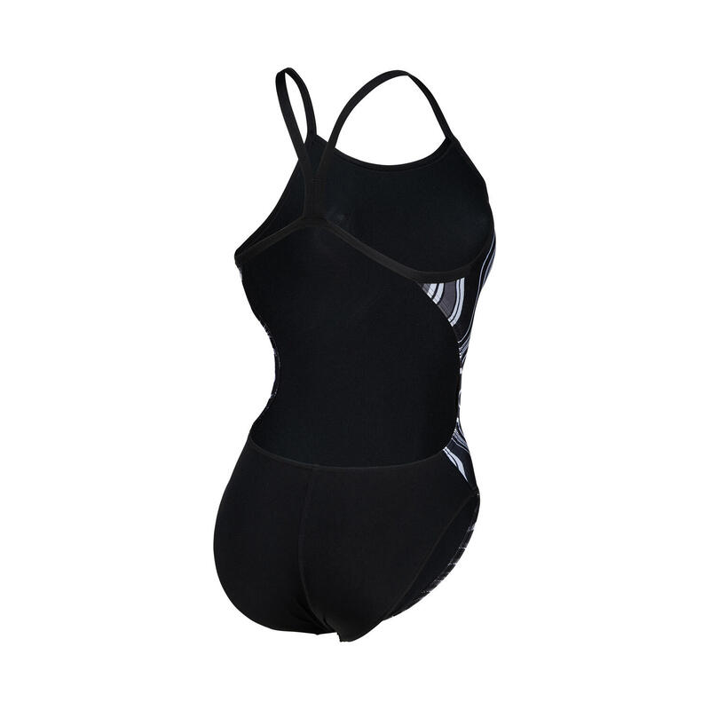 Arena Challenge Back Marbled Swimsuit Black Black-Multi