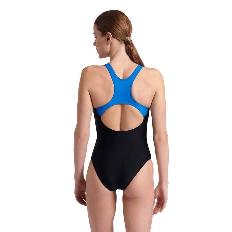 Maillot de bain femme Arena Control Pro Back Graphic B Noir/Bleu Chine