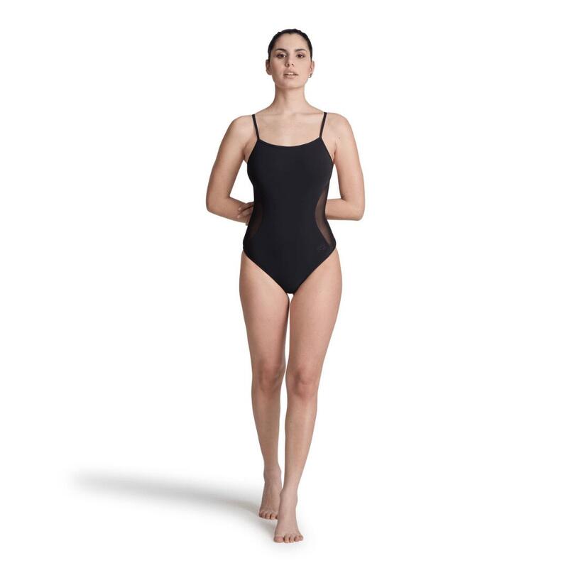 Maillot de bain Arena Mesh Panel Closed Back Noir