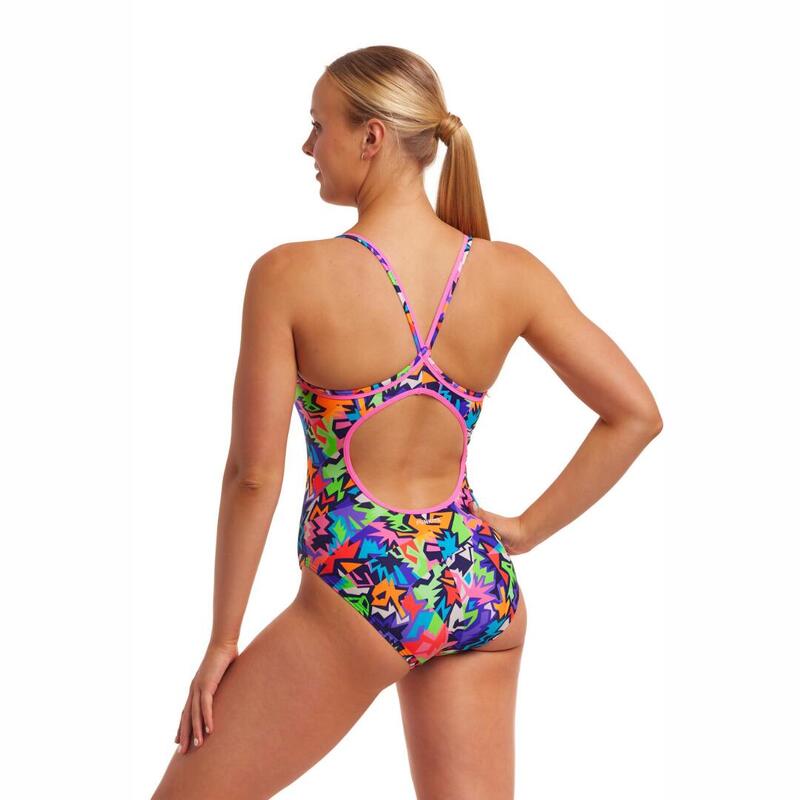 Maillot de bain une pièce à dos diamant pour Femmes Funkita en Sharp Edges