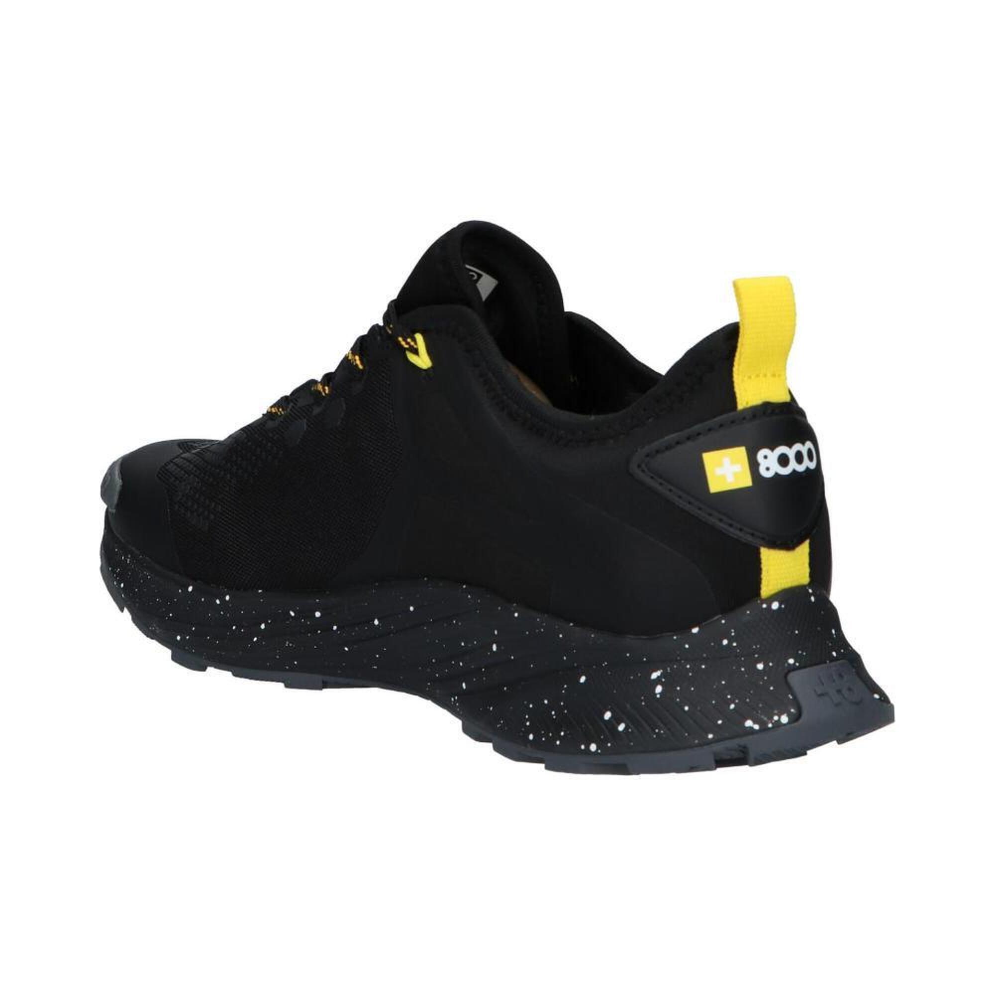 Zapatillas Trail Running +8000 TIGOR 23 I. Negro/amarillo.