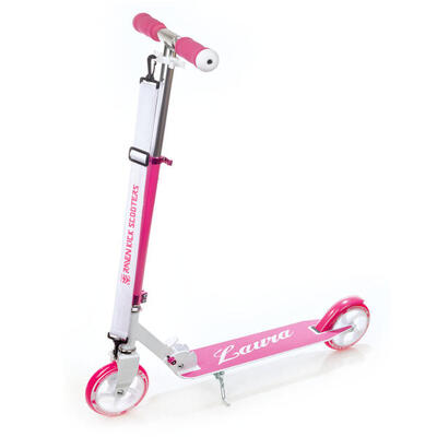 Klappbarer Roller 145mm Laura Rosa/Weiß