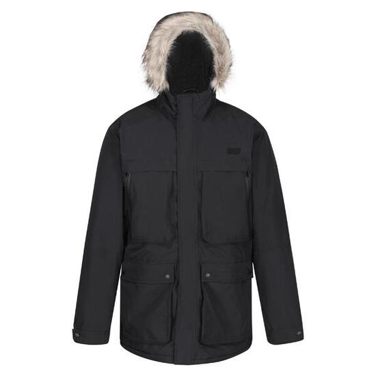 Parka Motif/style Imperméable VOLTER Homme (Noir)