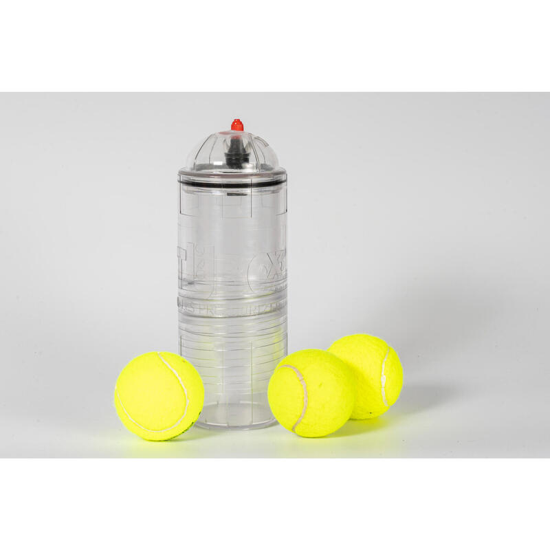 TuboX3 Crystal + Bomba de aire 22cm | Presurizador de Pelotas de Tenis y Padel