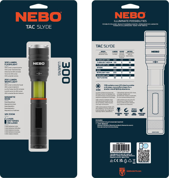 NEBO TAC SLYDE - Classic Taschenlampe / Arbeitslampe Schwarz 5/5