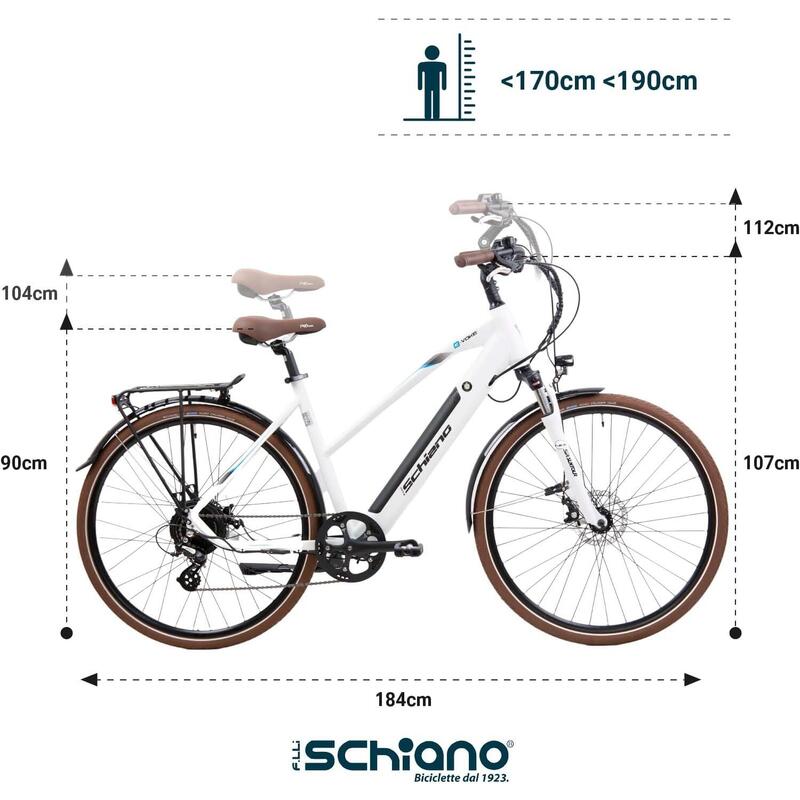 E- Voke 28" bici Trekking-a pedalata assistita-in alluminio-ammortizzata