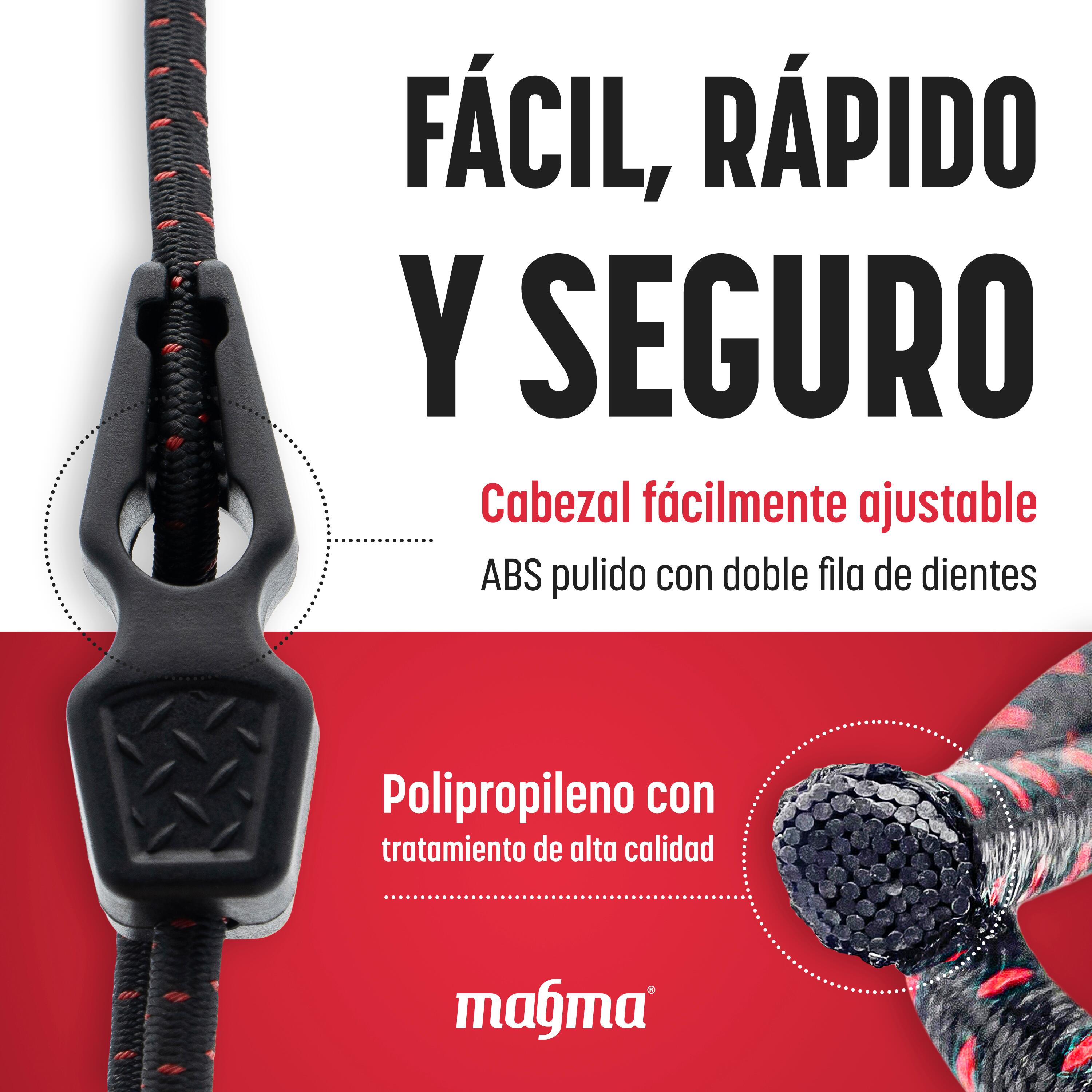 Pack de 4 Tensores Elásticos Negros de 50CM. Magma 2/8
