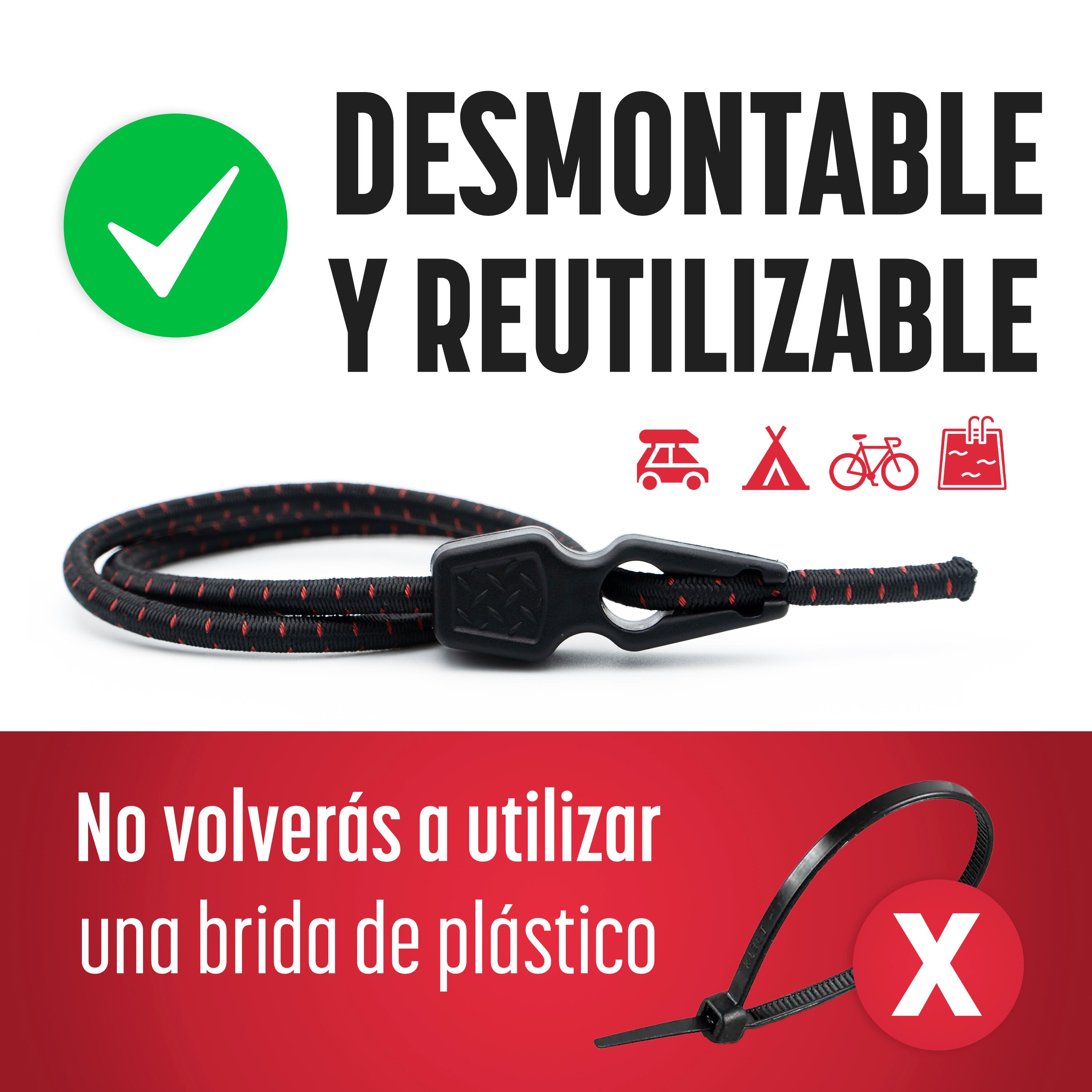 Pack de 4 Tensores Elásticos Negros de 50CM. Magma 6/8