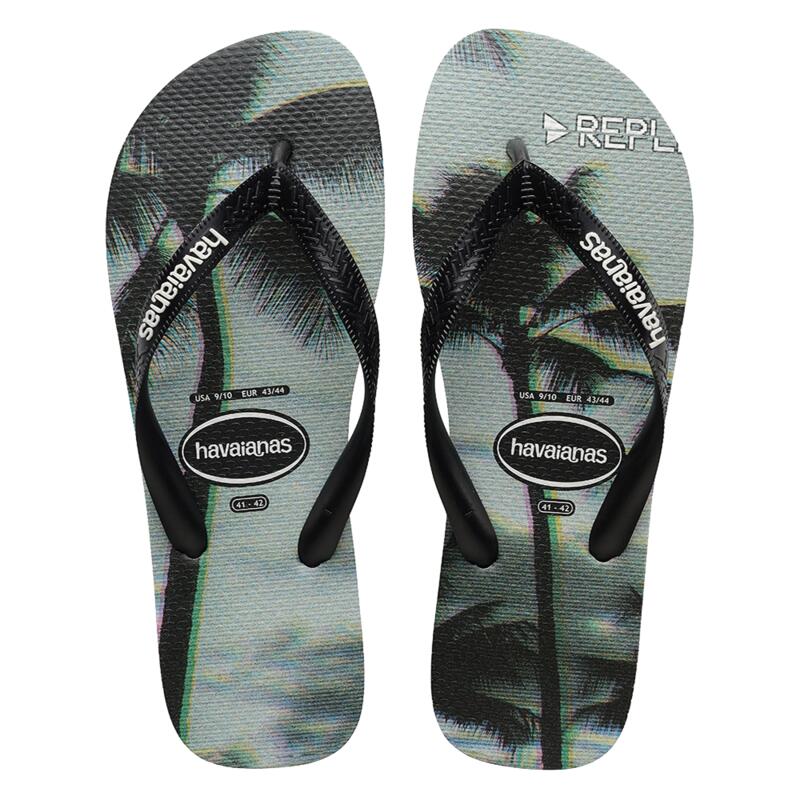 HAVAIANAS - MEN TOP PHOTOPRINT BLACK/BLACK/STEEL GREY