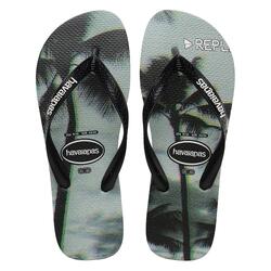 HAVAIANAS - MEN TOP PHOTOPRINT BLACK/BLACK/STEEL GREY