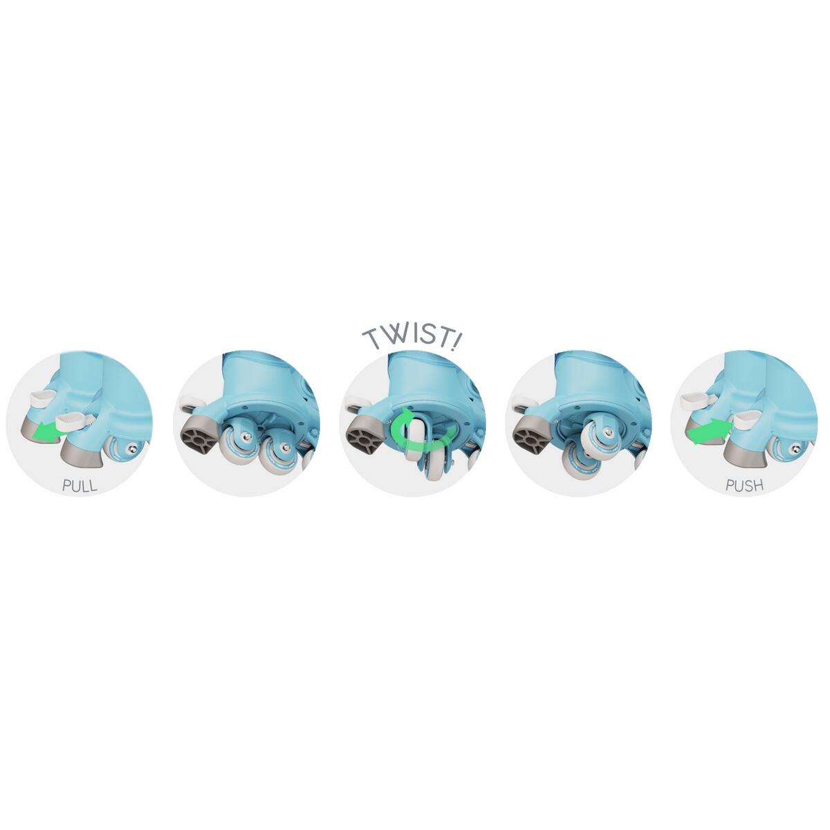 Roller /Pattini, bambino/bambina, Twista, mis. 23-28, azzurro 2/4