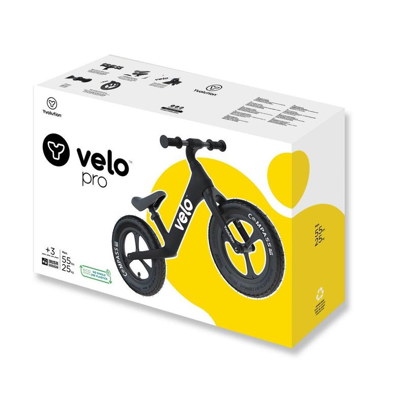 Yvolution Y-velo Pro Loopfiets - Zwart