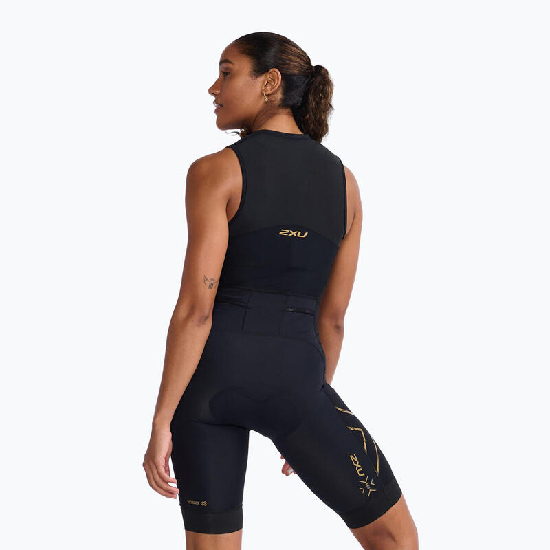 Costum triathlon femei Light Speed Front Zip negru