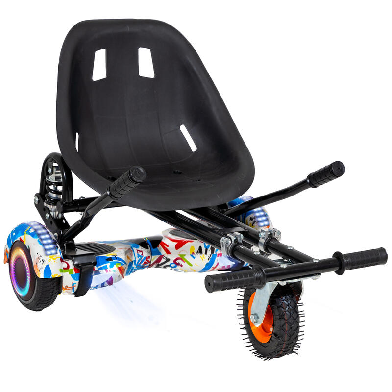 Pachet Hoverboard 6.5" cu Scaun Suspensii Negru, Regular Splash PRO, 2Ah