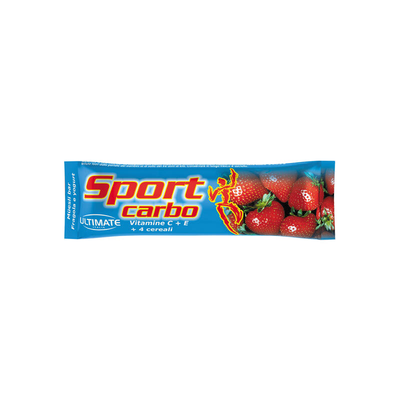 SPORT CARBO FRAGOLA 25g BARRETTA ENERGETICA AI CEREALI