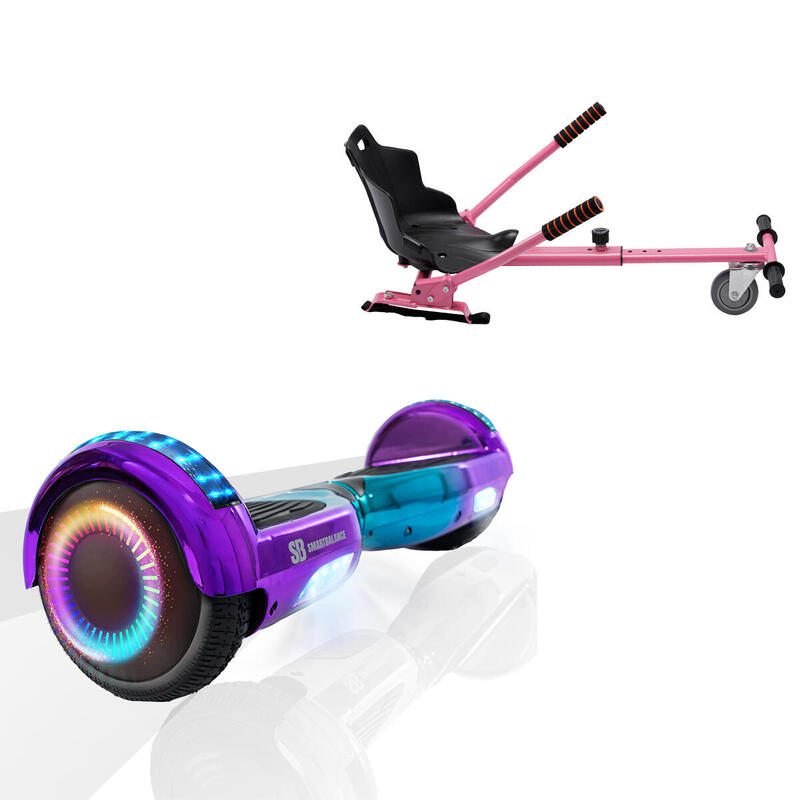 Pachet Hoverboard 6.5" cu Scaun Roz, Regular Dakota PRO, 2Ah