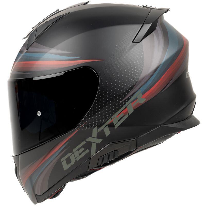 MOTOBLOUZ Casque Intégral ELEVEN STRANGER Black/Red/Blue/Grey | ECE 22.06 7/7