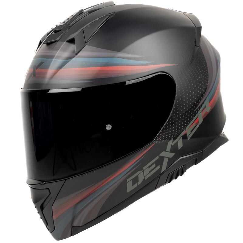 MOTOBLOUZ Casque Intégral ELEVEN STRANGER Black/Red/Blue/Grey | ECE 22.06 5/7