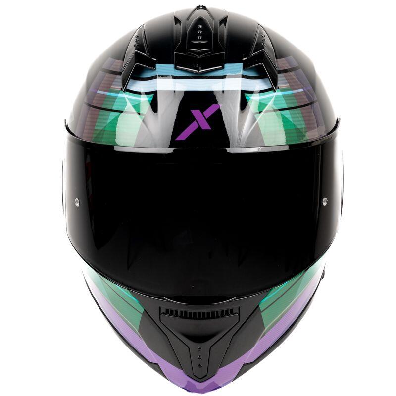 MOTOBLOUZ Casque Intégral ELEVEN WONDERWORLD Black/Purple/Green | ECE 22.06 7/7