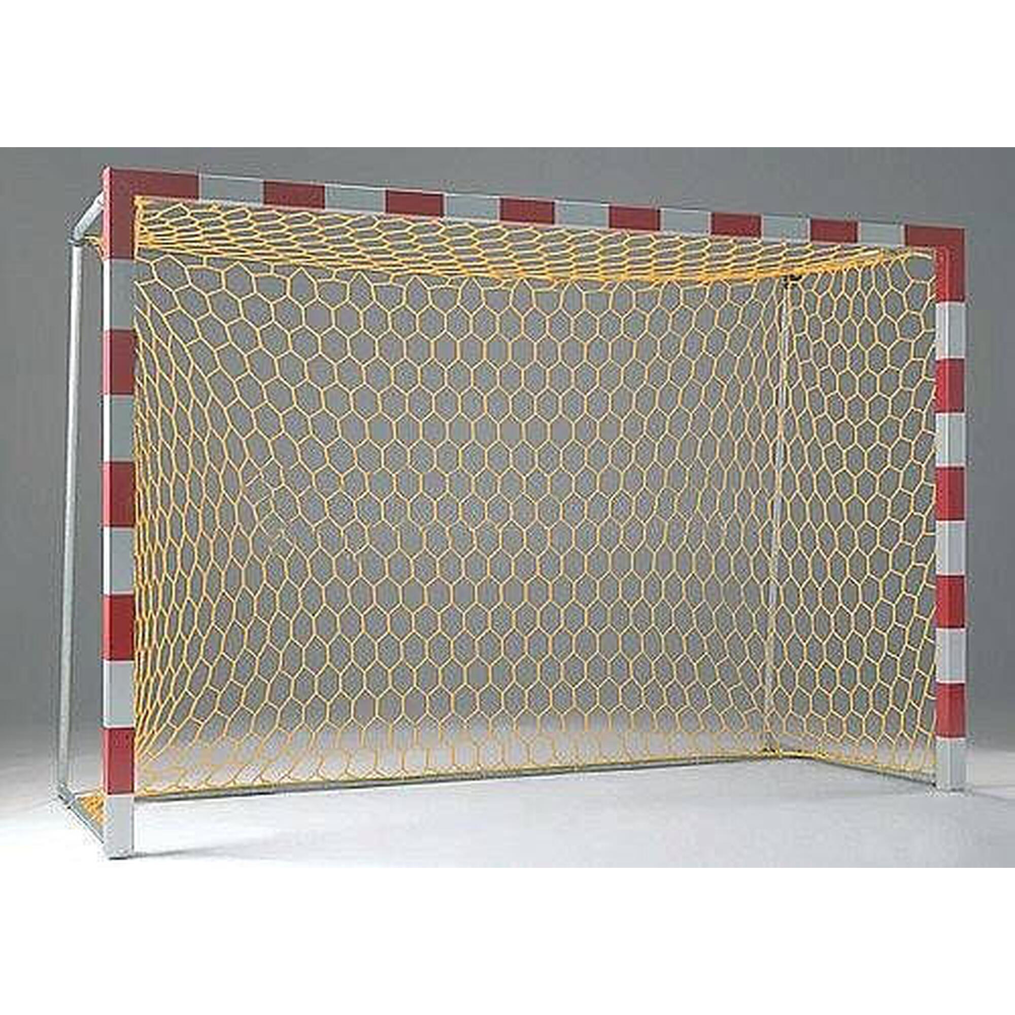 Set 2 plase handbal Huck WM 3x2 m,  fir 5 mm, plasa anti-shock, verde galben