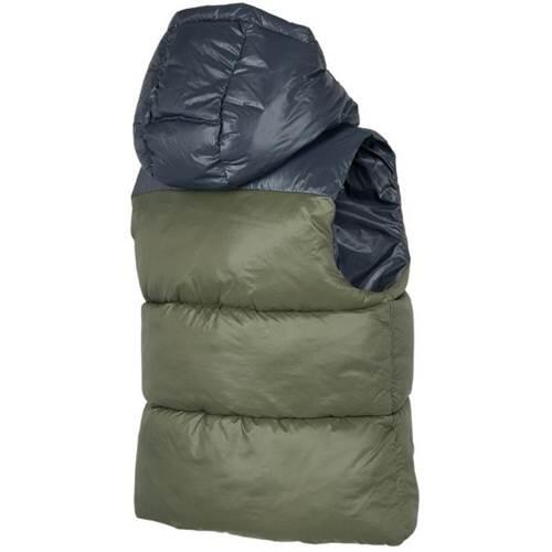 Vestă damă matlasată cu glugă, Khaki, XS