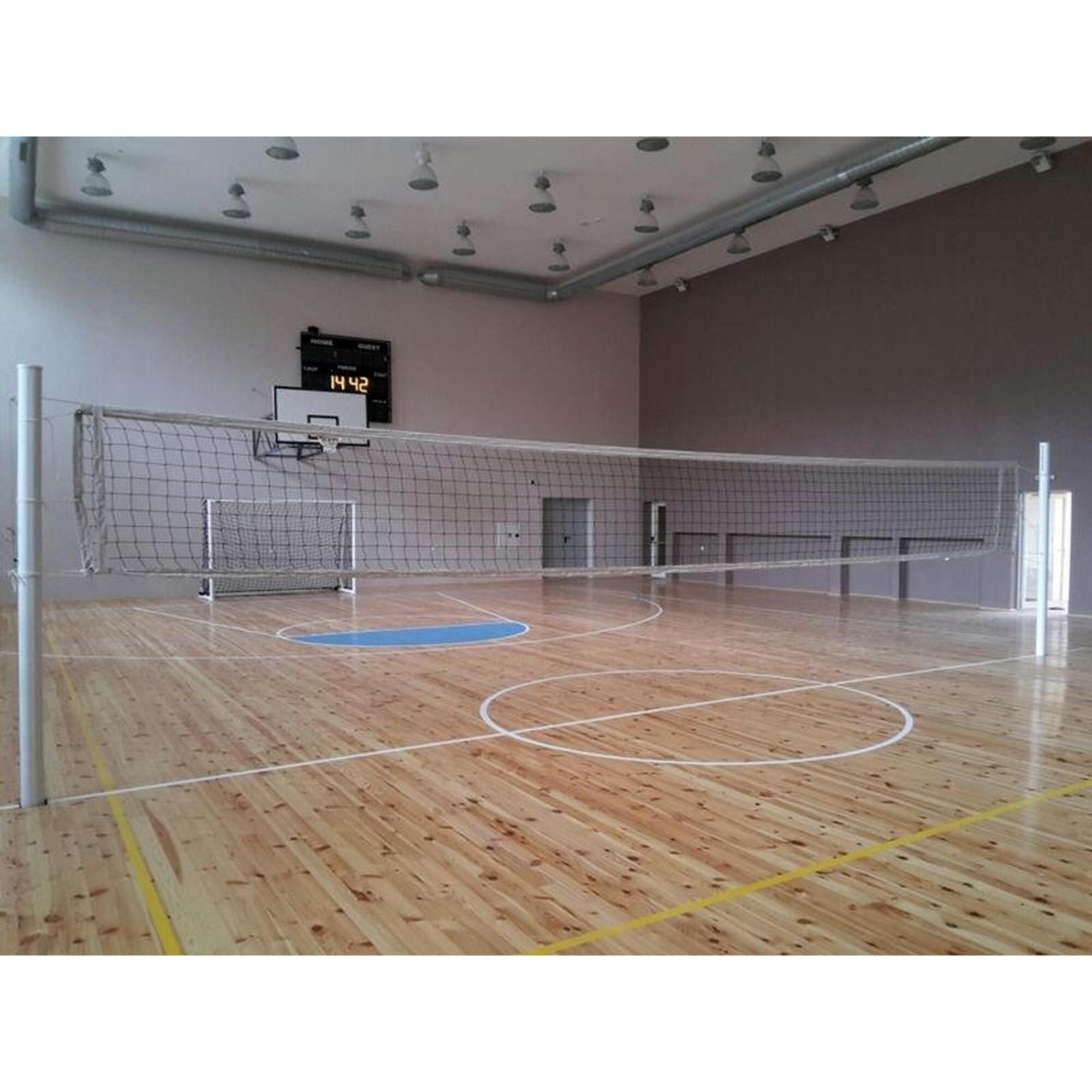 Fileu volei profesional 9,5x1 m Anastasia Sport, cablu otel, 6 puncte prindere