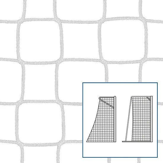 Set 2 plase porti fotbal Huck 3x2 m, fir 4 mm fara nod, culoare alba