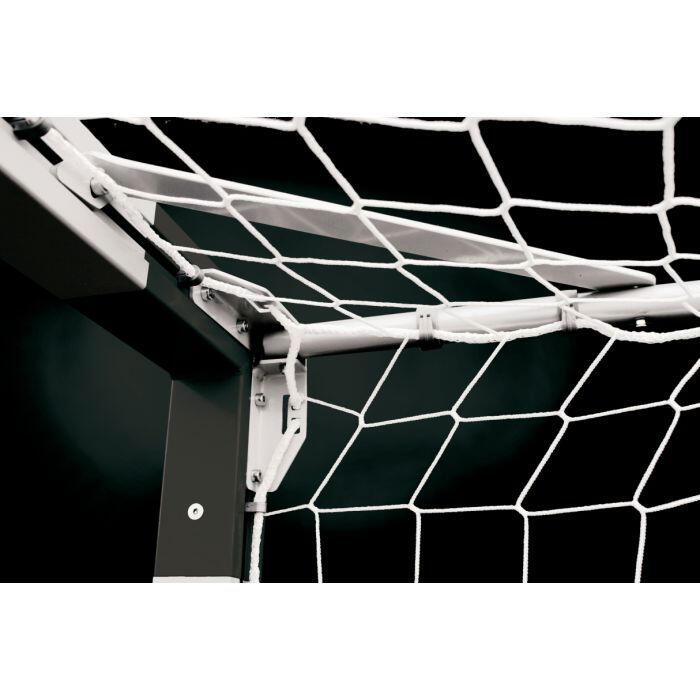 Set 2 plase porti fotbal Huck 3x2 m, fir 4 mm fara nod, culoare alba