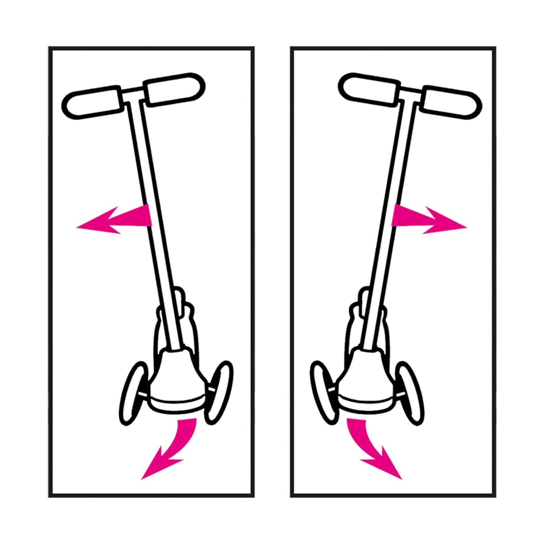 Patinete - patinaje - niñas - 3 ruedas, dirección articulada - stamp - rosa 3/3