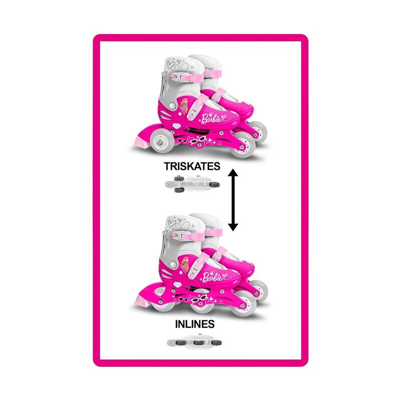 Patines de 3 Ruedas Niños Barbie Talla 27-30