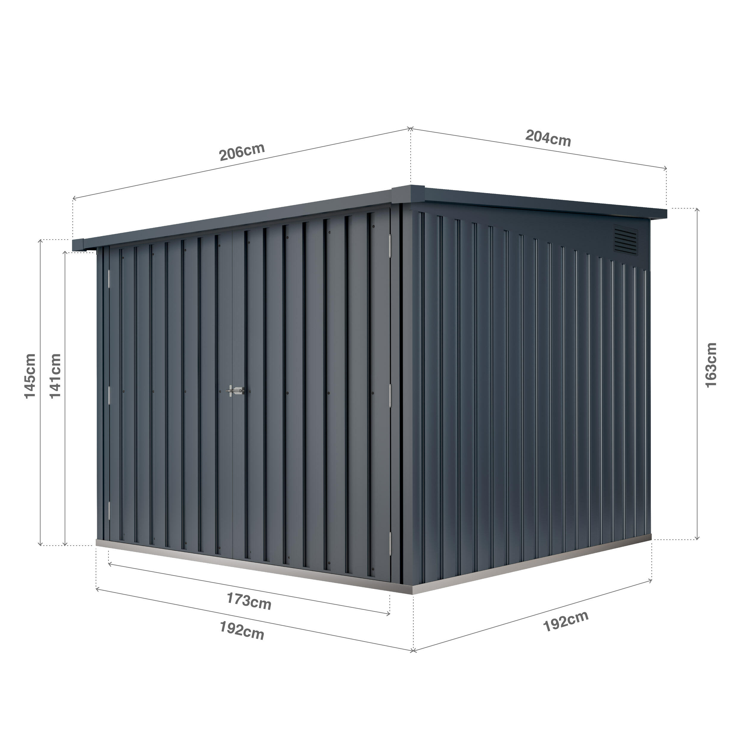 Armoire à vélos Nyon 4,2 m² extérieure pour 4 vélos, rangement sécurisé 4/5