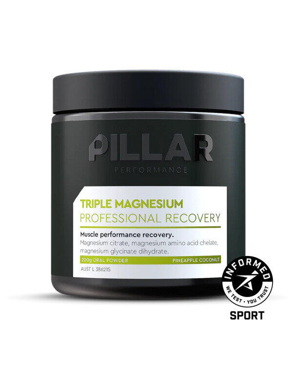 PILLAR PERFORMANCE Triple Magnesium Recuperação Profissional Abacaxi-Coco (Frasco De Vidro)